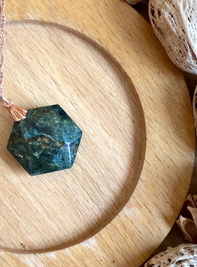 Collar Jade - 86 cms, Plata con baño de oro rosado