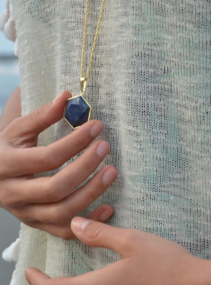 Collar Lapislázuli con Bisel